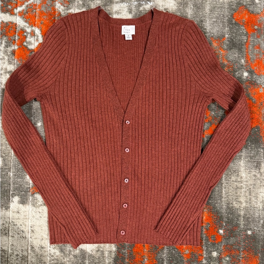A New Day Rust Orange Cardigan